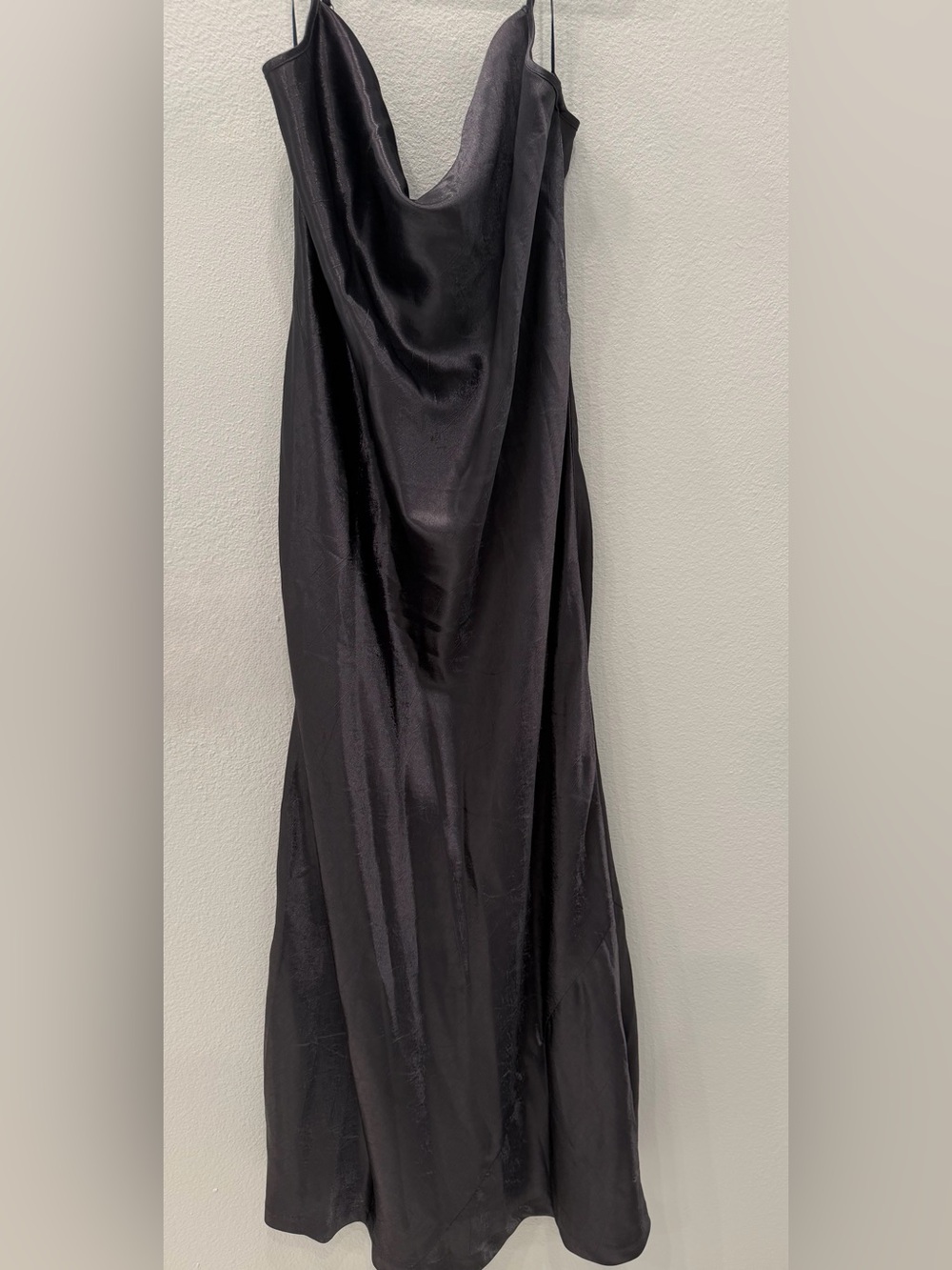 Banana Republic Black Satin Slip Maxi Dress